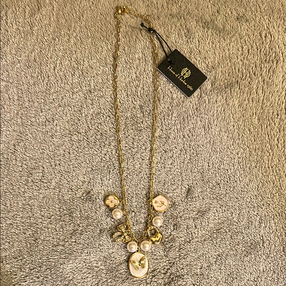 House Of Harlow Gold Charm Necklace